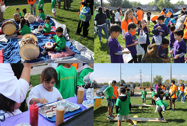 행사는 달고나 만들기, 나무 팽이 만들기 등 만들기와 투호놀이, 북, 소고, 장 등의 한국전통 악기 직접 연주해보기, 널뛰기, 공기놀이 등으로 알차게 구성되었다.