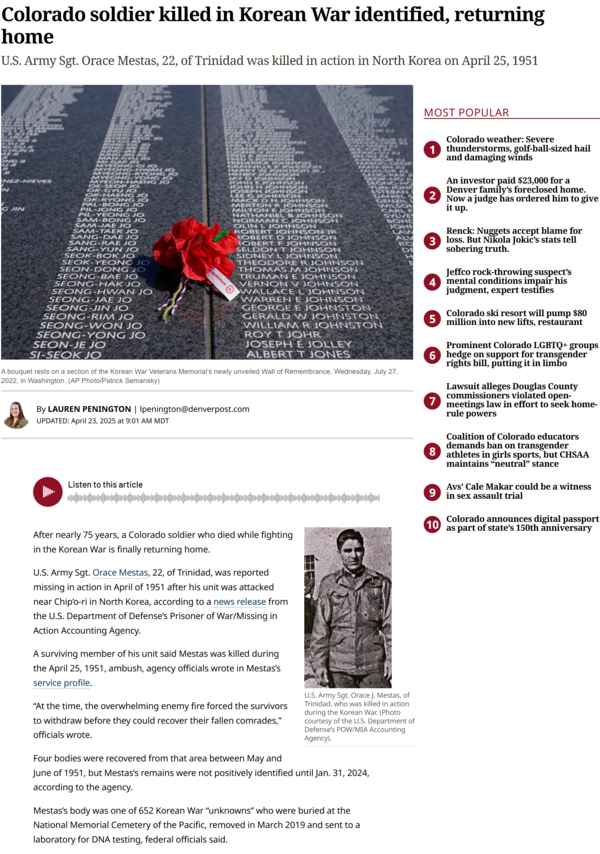 덴버포스트지에 실린 관련 기사 캡처.