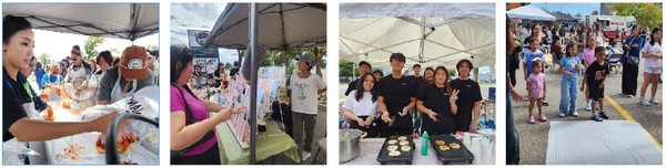 김치만들기/한국 핸드메이드 문구점/성당 교사들/비석치기에 집중하고 있는 어린이들.